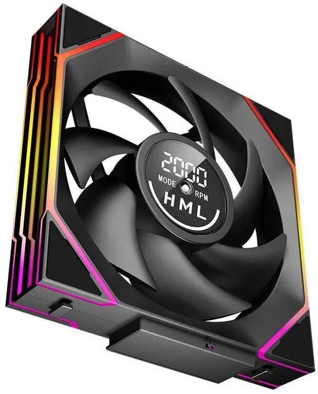 Main image of Jungle Leopard Interstellar V4 140mm Case Fan|Computer Cooling PC ARGB CPU Cooler Daisy Chain Fan|Three-Mode Digital Display|Infinity Mirror Design|600-2100 4Pin PWM Control(Black-1Pc)