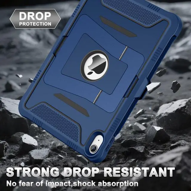 Alt view image 3 of 5 - Soke Case for iPad (A16) 11th Generation 11-Inch 2025 /10th Generation 10.9-Inch 2022, with Screen Protector and Multi-Angle Kickstand, Rugged Full Body Heavy Duty Protective Cover - Black Navy