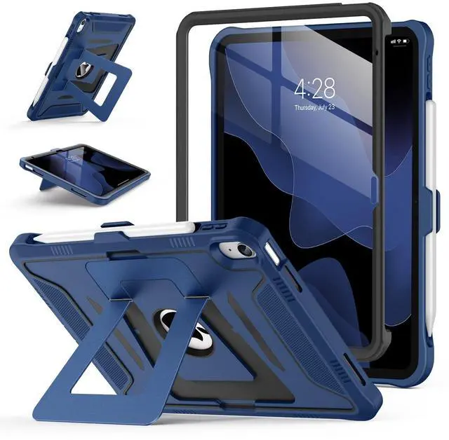 Main image of Soke Case for iPad (A16) 11th Generation 11-Inch 2025 /10th Generation 10.9-Inch 2022, with Screen Protector and Multi-Angle Kickstand, Rugged Full Body Heavy Duty Protective Cover - Black Navy