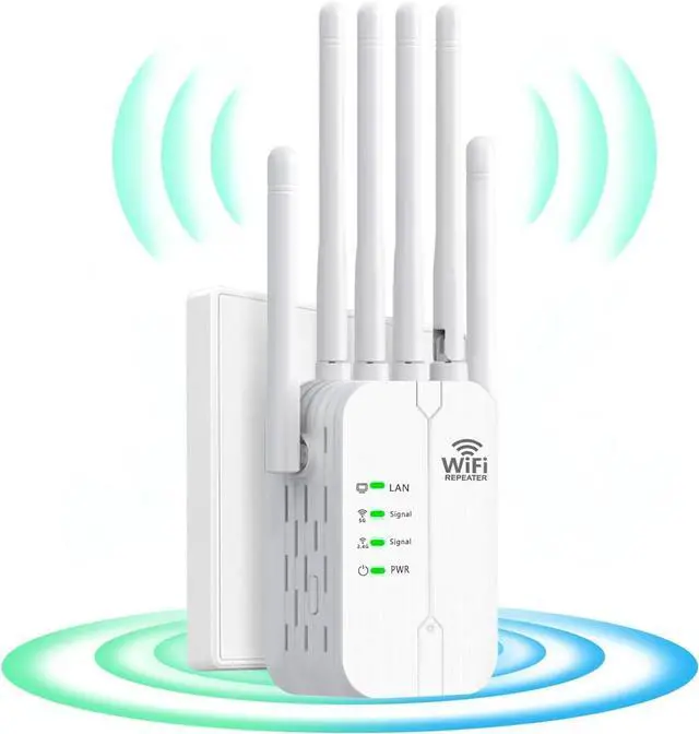 Main image of 2025 New WiFi Extender Signal Booster,WiFi Extender,WiFi Repeater with Ethernet Port, 6 Antennas 360°, Coverage up to 11000 Sq. Ft. for 35+ Devices Home WiFi Repeater 1-Tap Setup (AP610M)
