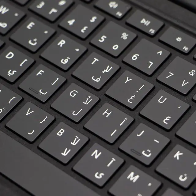 Alt view image 4 of 4 - English and Arabic Pro 11 Bilingual Signature Keyboard with Slim Pen 2 Compatible with Microsoft Surface Pro 9 10 11 Keyboard Slim Pen, Black