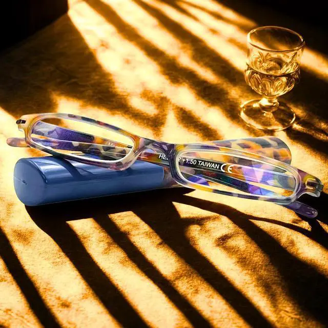 Alt view image 3 of 5 - MIYUI JAPAN 2 Pack Blue Light Blocking Slim Reading Glasses Small Tube Readers Lightweight Portable Reading Glasses Men Women 3.0