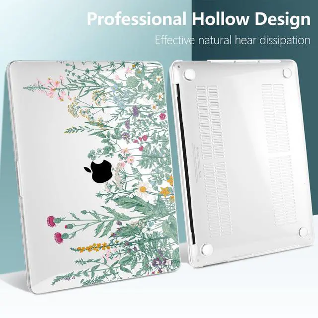 Alt view image 5 of 5 - TWOLSKOO Compatible with MacBook Pro 13 inch Case 2023-2016 A2338 M2/M1 A2251 A2289 A2159 A1989 A1706, Plastic Hard Shell Cover & Keyboard Skin & Screen Protector, Botanical Illustration