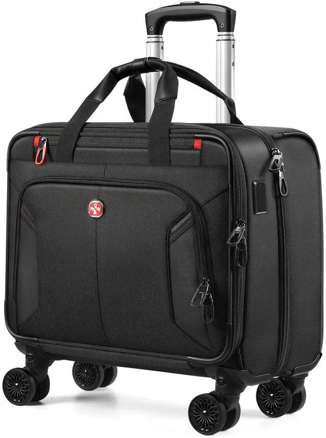 Main image of star cloud Rigid Frame Roling Laptop Bag on Wheels, Rolling Briefcase with USB & Type-C Charging Port,Water Resistant Rolling Computer Bag for 17.3 Inch Laptop, Work Travel and Business