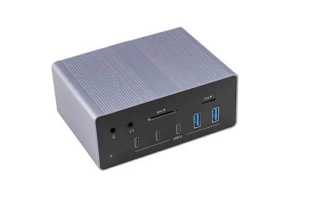 Alt view image 3 of 5 - Bytecc 19 in 1 Docking Station,2 Hosts and Quad Display Laptop USB Dock, 8K30Hz & Dual 4K60Hz USB Hub Dock 3 HDMI Adapter for Windows&MacOS, Incl 3 HDMI,DP,7 USB, PD3.0,RJ45,SD/TF, Audio (UC-1901P)