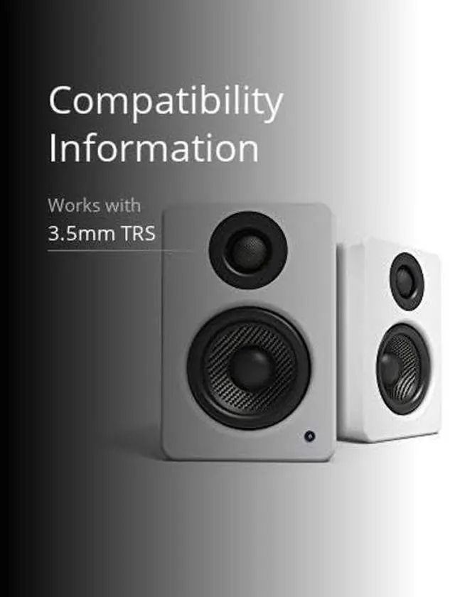 Alt view image 3 of 5 - Kanto YU2MW PC Gaming Desktop Speakers | 3" Composite Drivers | 3/4" Silk Dome Tweeter | Class D Amplifier | 100 Watts | Built-in USB DAC | Subwoofer Output | Pair | Matte White