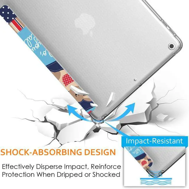 Alt view image 5 of 5 - iPad 8.3 Inch Mini 6 Generation 2021 [ Mini 6th Gen ] A2567 A2568 A2569 Printed Lightweight Shock Absorbant Flexible TPU Protective Clear Case - Puppy Friend
