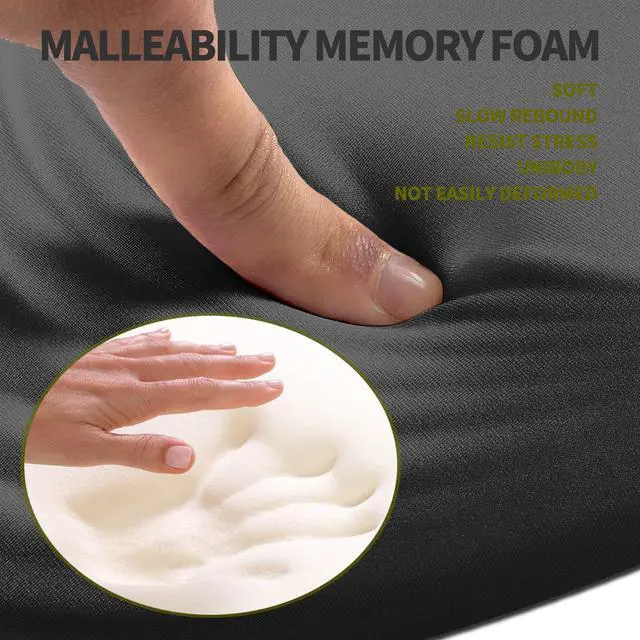 Alt view image 3 of 5 - Hokafenle Ergonomic Mouse Pad Wrist Support, Terraced Slope Carpal Tunnel Wrist Pad for Mouse with Unibody Memory Foam, Wrist Rest Pain Relief Mousepad (Dark Grey, 11.8x7.9 in)