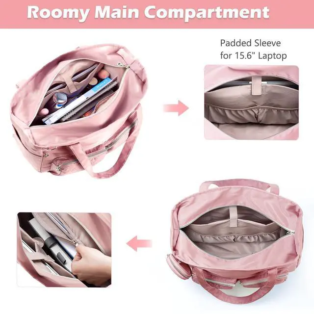 Alt view image 2 of 5 - SFYBYHEART Teacher Tote Bags for Work Women, Large Teacher Bag with Laptop Compartment, Nursing Tote Bag, Utility Bag