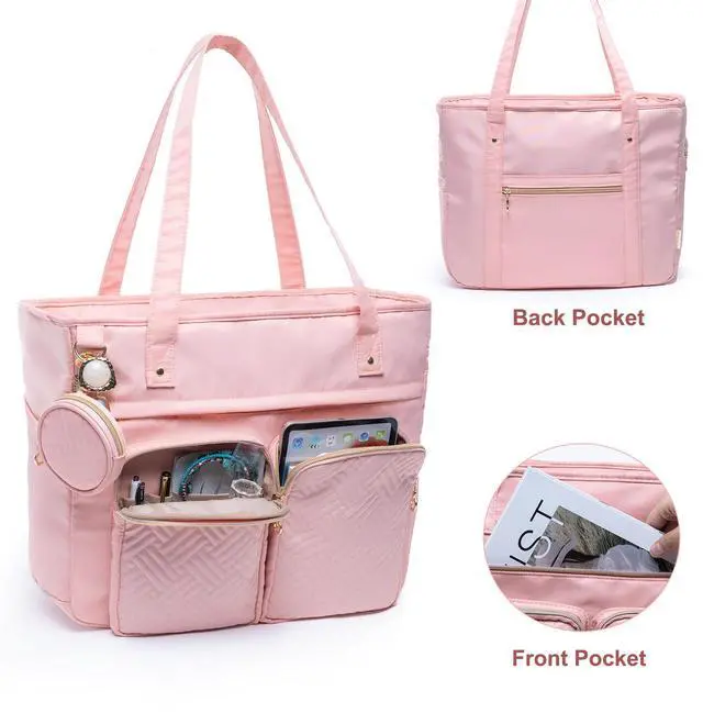 Alt view image 3 of 5 - SFYBYHEART Teacher Tote Bags for Work Women, Large Teacher Bag with Laptop Compartment, Nursing Tote Bag, Utility Bag