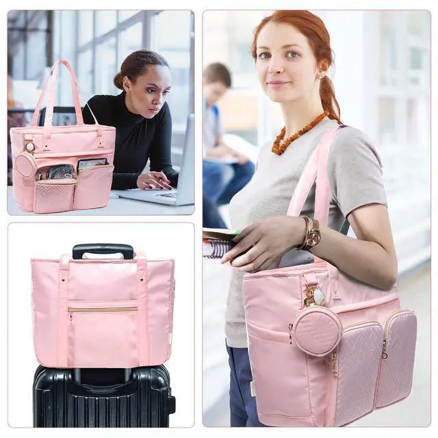 Alt view image 5 of 5 - SFYBYHEART Teacher Tote Bags for Work Women, Large Teacher Bag with Laptop Compartment, Nursing Tote Bag, Utility Bag