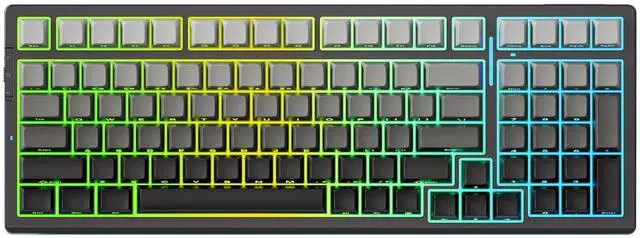 Main image of MCHOSE G98 PRO Wireless Mechanical Keyboard, Tri-Mode Connection Gaming Keyboard, Hot Swappable Custom Gasket Structure Pre-lubed Linear Switches Double Shot PBT Keycaps RGB LED Backlit Gradient Black