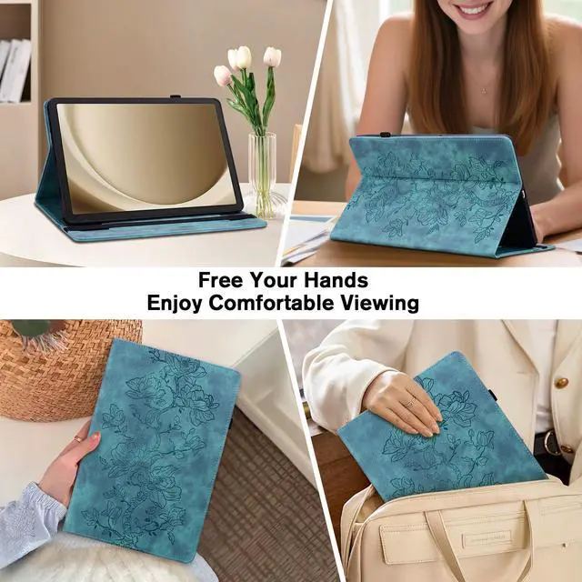 Alt view image 4 of 5 - YHDXUYS Case for iPad Pro 13 Inch (M5/M4) 2025/2024, Auto Wake/Sleep Slim PU Leather Folio Cover with Multi-Angle Stand and Pen Holder, Light Green