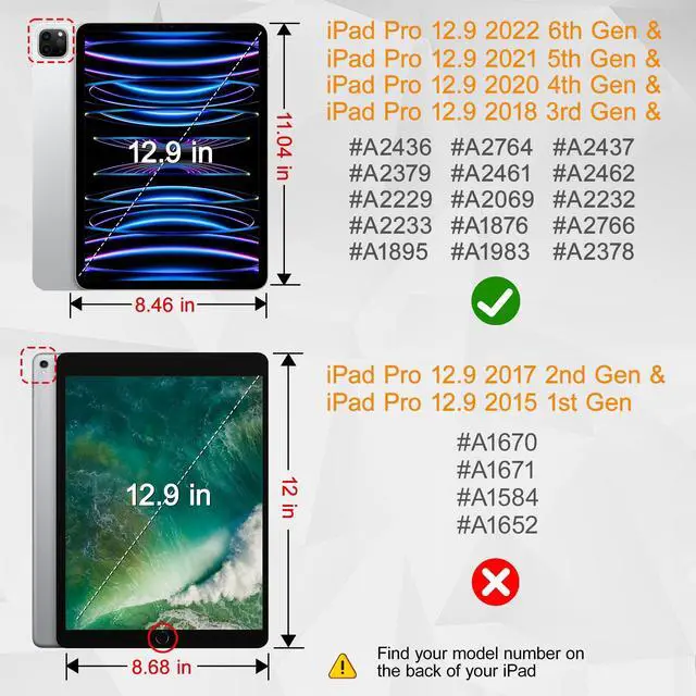 Alt view image 2 of 5 - Tuiklol Case for iPad Pro 12.9 Inch M2 Case 2022 2021 2020 2018 Generation 6th/5th/4th/3rd,Built-in Pencil 2nd Holder Clear Transparent Protective Back Shell Cover,Purple Flower