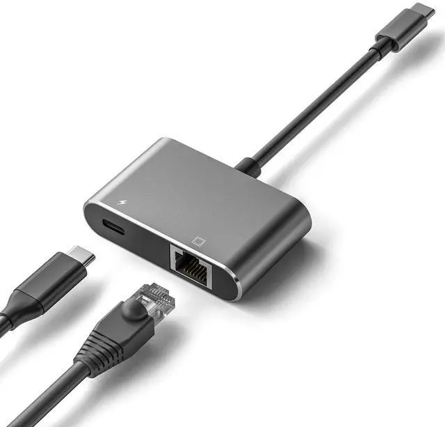 Alt view image 2 of 5 - ULANSeN USB C to RJ45 LAN Ethernet Gigabit Network Adapter with Chippset AX88179 with 100W PD Charging for Windows/iOS/iPadOS/macOS/Linux
