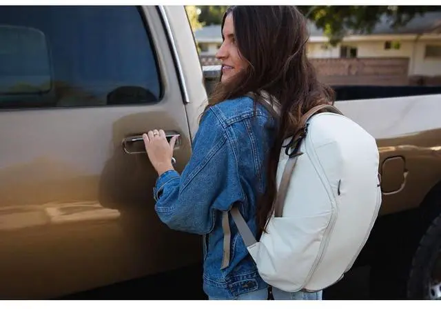 Alt view image 2 of 5 - Peak Design Everyday Backpack Zip 15L, Bone, 270-Degree Zip, Dual Side Pockets, FlexFold Dividers, Fits 15" Laptop, For Camera Carry, Daily Commutes or Travel, Versatile Backpack for Men and Women