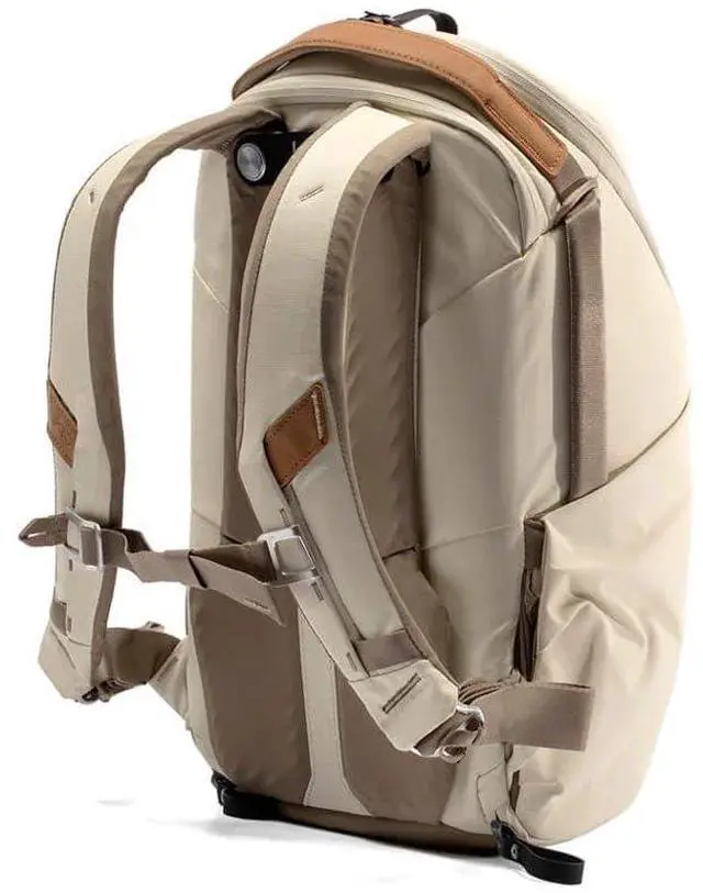 Alt view image 5 of 5 - Peak Design Everyday Backpack Zip 15L, Bone, 270-Degree Zip, Dual Side Pockets, FlexFold Dividers, Fits 15" Laptop, For Camera Carry, Daily Commutes or Travel, Versatile Backpack for Men and Women