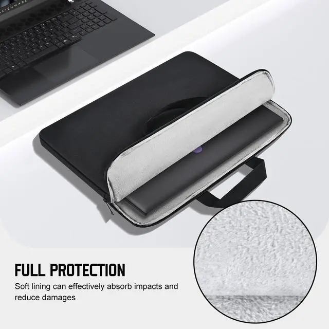 Alt view image 4 of 5 - 18-19 inch Laptop Sleeve Gaming Computer Case Compatible with Alienware M18 R2 R1/18 Area-51, ASUS ROG Strix Scar 18/ G18, MSI Titan 18 HX Carrying Travel Bag