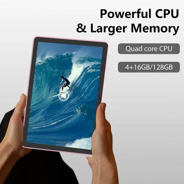 Alt view image 3 of 5 - ICONLINK 10 Inch Tablet Android 15 Tablets with Case 4+16GB RAM+128GB ROM, 6000mah Battery 10 in Android Tableta, 2MP+8MP Dual Camera 10.1'' IPS HD Touch Screen Tab. (Pink)