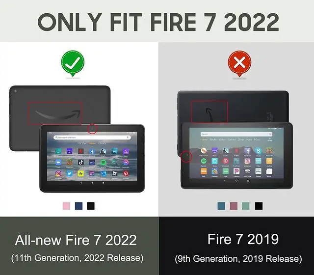 Alt view image 2 of 5 - Case for New Amazon Kindle Fire 7 Case (12th Generation 2022 Release), Premium PU Leather Folio Stand Cover Case with Smart Auto Wake/Sleep, Cowhide Farm Animal Skin Leopard Brown Cow