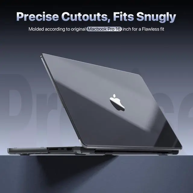 Alt view image 2 of 5 - Soonjet for MacBook Pro 16 inch Case M4 2024-2021 M3 M2 M1 Pro/Max [100% Ultra Clear] Protective Hard Shell Case Laptop Cover - Crystal Clear