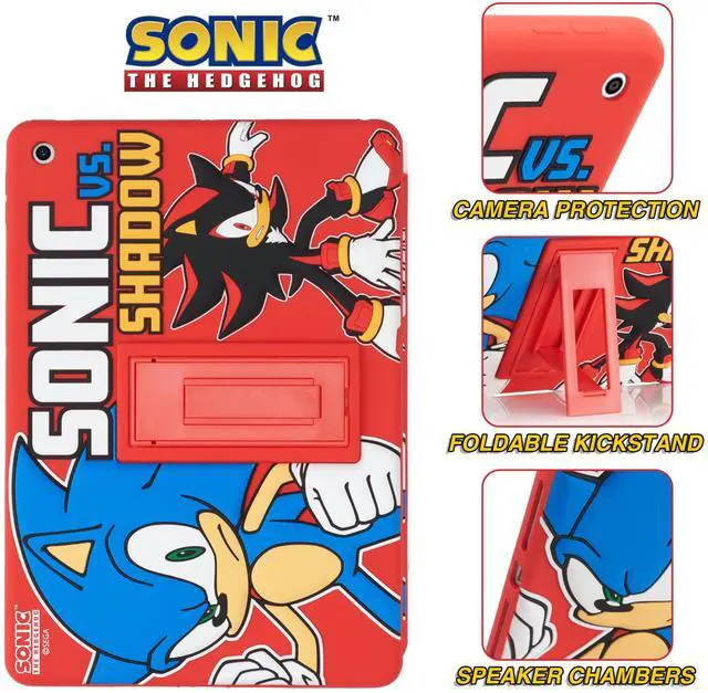 Alt view image 4 of 5 - Sonic Kids Case for iPad - 9th Generation iPad, iPad 8th Generation, iPad 7th Generation Case - 10.2 Case 2019/2020/2021 - Tablet Cover with Stand, Shockproof Silicone Protector