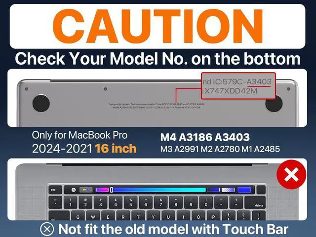 Alt view image 4 of 5 - Soonjet for MacBook Pro 16 inch Case M4 2024-2021 M3 M2 M1 Pro/Max [100% Ultra Clear] Protective Hard Shell Case Laptop Cover - Crystal Clear