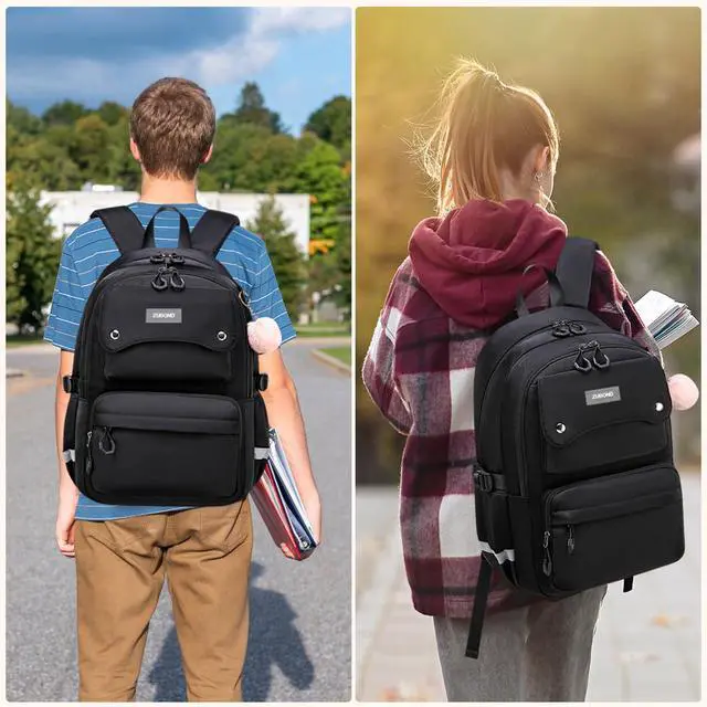 Alt view image 2 of 5 - ZUBOND Girls Backpack for School - Lightweight Travel Laptop Backpack Fits 17.3 Inch Notebook, Water Bottle Pocket - Ideal for Teens, College Students, Adults