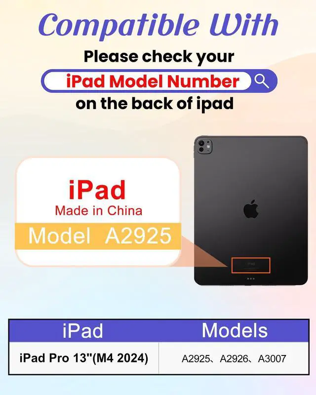 Alt view image 2 of 5 - Kidcube for iPad Pro 13 Inch Case M4 2024 - Women Girls Cute Rotating Stand Folio Cover with Pencil Holder & Card Slot Girly Cat Stars Blue Design for iPad Pro 13 Inch Case 2024 (A2925 A2926 A3007)