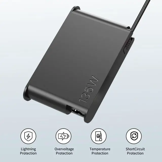 Alt view image 5 of 5 - 135W Laptop Charger for ThinkPad P1, X1 Extreme, P15v T440P T470P W540, Ideapad L340 Gaming 3, Ideapad Yoga Y50 Y50p Y700, Y50 Y520 Y530 Y7000P ThinkBook 15P AC Power Adapter