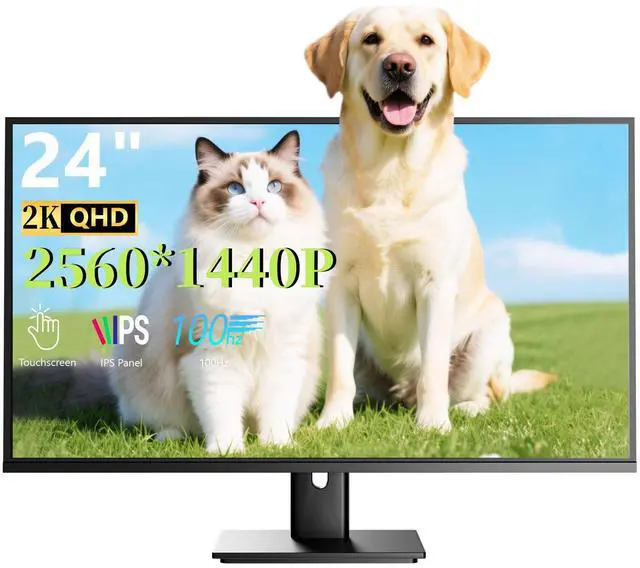Main image of Pisichen 24 Inch Touchscreen Monitor 2K QHD 2560x1440 IPS Gaming Monitor, 100Hz, 3ms Response Time, 10-Point Multi Touch PC Display with HDMI/USB A/USB C/USB B(for Touch Function) Inputs