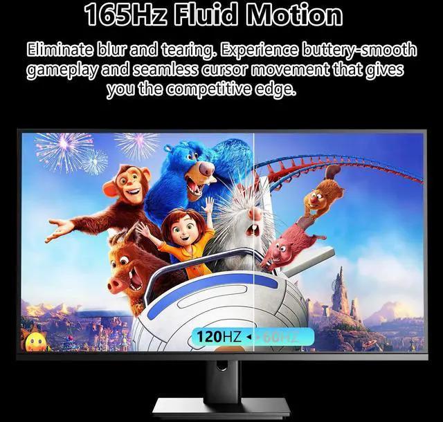 Alt view image 5 of 5 - Pisichen 24 Inch Touchscreen Monitor 2K QHD 2560x1440 IPS Gaming Monitor, 100Hz, 3ms Response Time, 10-Point Multi Touch PC Display with HDMI/USB A/USB C/USB B(for Touch Function) Inputs