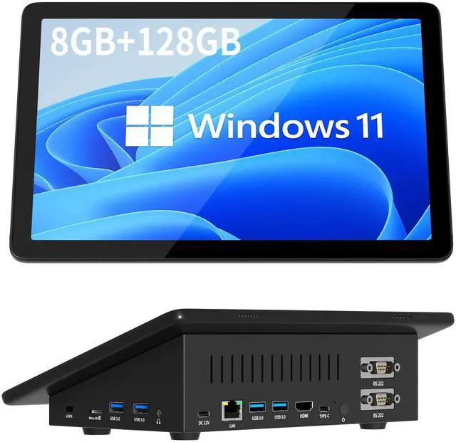 Main image of OuuOee Mini PC N5095 8GB RAM/128GB ROM 10.1 Inch Touchscreen Mini Computer,Dual R232 HDMI,BT 5.2,WiFi 5.0,Type-C,Support Auto-Boot Mini Desktop PC