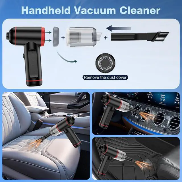 Alt view image 3 of 3 - Powerful Cordless Air Duster with Strong Blowing, Portable & Rechargeable, for Keyboard/Laptop/Car/Camera Cleaning, Eco-Friendly Alternative to Compressed Air Cans