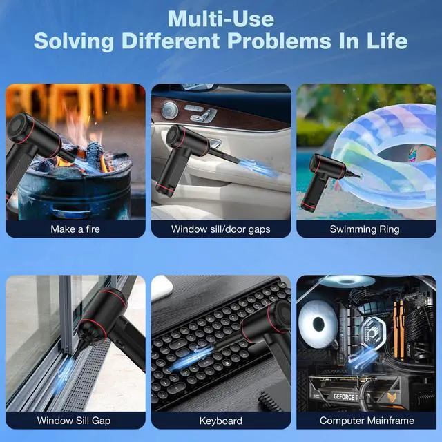 Alt view image 2 of 3 - Powerful Cordless Air Duster with Strong Blowing, Portable & Rechargeable, for Keyboard/Laptop/Car/Camera Cleaning, Eco-Friendly Alternative to Compressed Air Cans