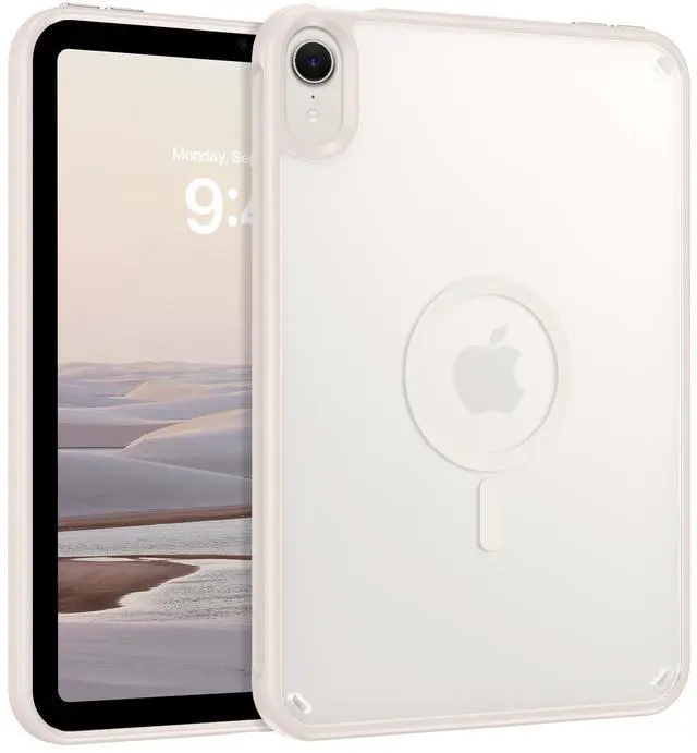 Main image of Telaso for iPad mini 7 A17 Pro 2024/iPad Mini 6 2021 8.3 Inch iPad mini 7th/6th Gen Magnetic Case, Translucent Matte Back Soft TPU Bumper Protective Case for iPad mini 7/Mini 6, Stone (Starlight)