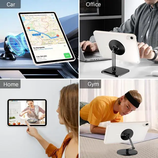 Alt view image 3 of 5 - Telaso for iPad mini 7 A17 Pro 2024/iPad Mini 6 2021 8.3 Inch iPad mini 7th/6th Gen Magnetic Case, Translucent Matte Back Soft TPU Bumper Protective Case for iPad mini 7/Mini 6, Stone (Starlight)