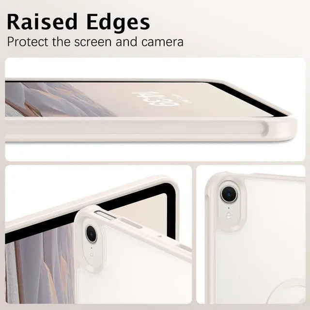 Alt view image 5 of 5 - Telaso for iPad mini 7 A17 Pro 2024/iPad Mini 6 2021 8.3 Inch iPad mini 7th/6th Gen Magnetic Case, Translucent Matte Back Soft TPU Bumper Protective Case for iPad mini 7/Mini 6, Stone (Starlight)