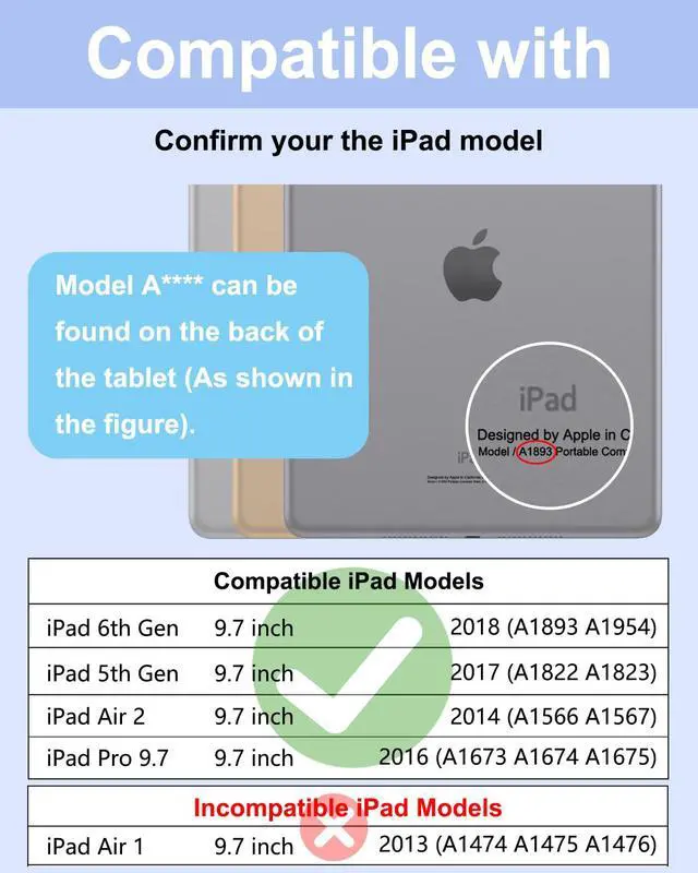 Alt view image 2 of 5 - MePadKey Touchpad Keyboard Case for iPad 6th 2018/5th Generation 2017 9.7 inch, 7-Color Backlight Type-C Charging Keyboard with Pencil Holder Cover Fit iPad Air 2/Pro 9.7 (Black)