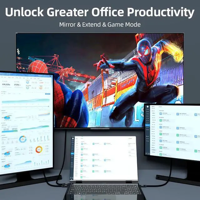 Alt view image 5 of 5 - Kirzi Ultra Long USB C Cable 20 FT, USB-C to C Cable, USB 3.1 Gen 2x2, Supports 4K@60Hz Video Output, 100W PD Fast Charging, 10Gbps Data Transfer, for Smartphone, Laptop, Tablet, TV, Monitor and More