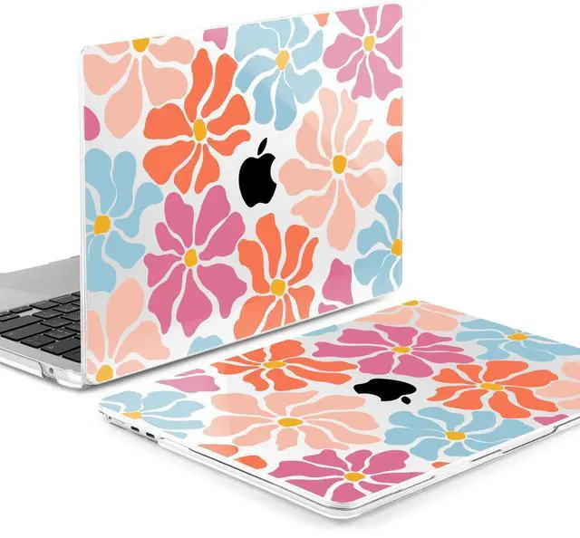 Alt view image 3 of 5 - MEEgoodo for M4/M3/M2 MacBook Air 15.3 inch Case 2025 2024 2023, Case Fit Model (A3241/A3114/A2941) for MacBook Air 15 inch, Laptop Hard Shell with Keyboard Cover, Minimalist Style Floral