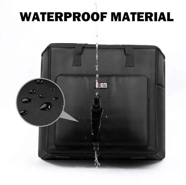 Alt view image 5 of 5 - BUBM Desktop Computer Carrying Case, Padded Nylon Carry Tote Bag for Transporting Computer Tower PC Chassis,Monitor(Up to 27 inch),Keyboard,Cable and Mouse