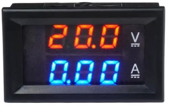 Main image of Taidacent Modbus RTU Power Monitor Energy Meter with RS485 TTL Isolated 100V 5A 10A 50A 100A DC Voltage Current Meter with Dual LCD Display (100V50A_Modbus Protocol_485 Isolation)