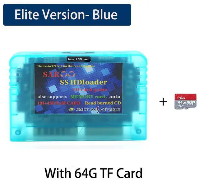 Alt view image 4 of 5 - SAROO SS HDloader Game Reader Cartridge Fast Reading Card Support SD TF Menory Cards Play Games Without CD for Saturn Classic Retro Arcade Video Game (64G Elite Version)