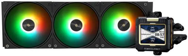 Main image of Thermalright FW 360 Black ARGB AIO CPU Liquid Cooler,IPS LCD Screen with 320 * 240 Resolution,for AM5/Intel LGA1700/1851,2.4 inchMagnet-Absorbent LCD Screen for Images -Black