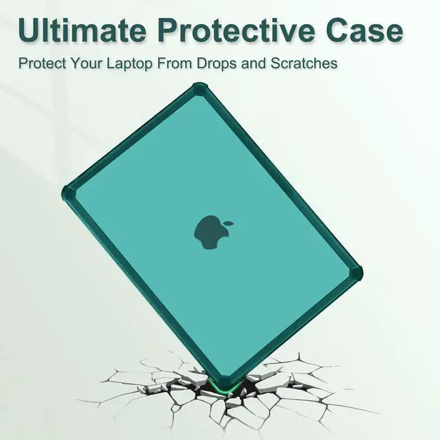 Alt view image 3 of 5 - MOSISO Compatible with MacBook Pro 14 inch Case 2025-2021 M5 M4 M3 M2 M1 A3434 A3112 A3185 A3401 A2918 A2992 A2779 A2442, Heavy Duty TPU Bumper Hard Case&Keyboard Skin&Screen Film, Teal Green