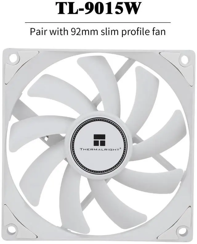 Alt view image 5 of 5 - Thermalrlght AXP90 X47 White Low Profile CPU Air Cooler, 47mm Height, TL-9015W Slim PWM CPU Fan, AGHP Technology, Computer ITX Heatsink Cooler, for AMD:AM4 AM5/Intel 1150/1151/1200/1700