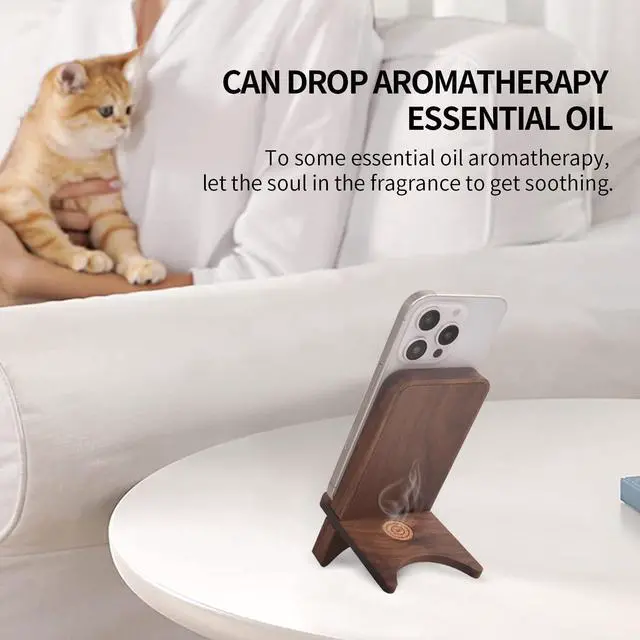 Alt view image 4 of 5 - USB C Adapter OTG Cable Kit, Multi Charging Cable Case Convertor USB C to iOS Device/Type C/Micro/USB A Adapter, Data Transfer Contains Card Slot for Traveling, Use as Phone Holder(5sets, walnut)