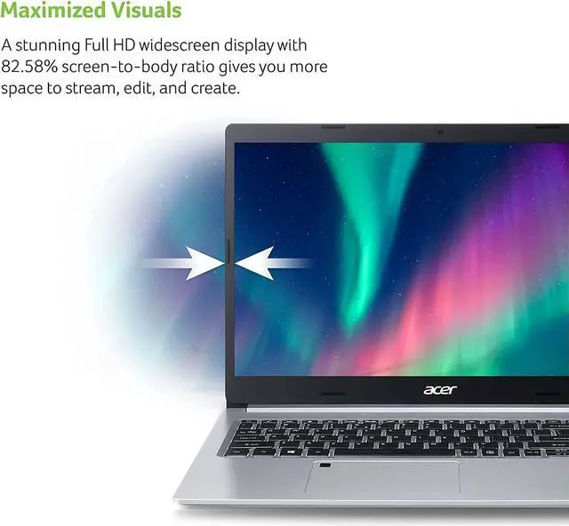 Alt view image 4 of 7 - Newest Acer Aspire 5 Slim Laptop, 15.6" Full HD IPS, AMD Ryzen 3 3350U Quad-Core Processor, 8GB DDR4  256GB PCIe SSD, Intel WiFi 6, Backlit KB, Fingerprint Reader, Windows 10