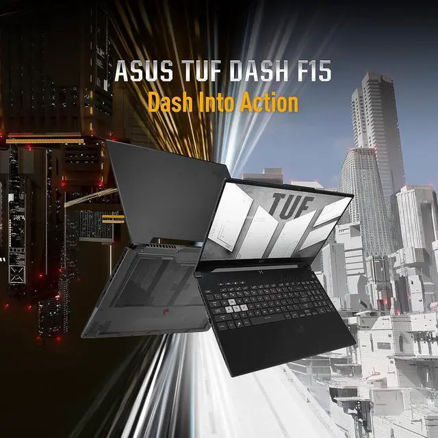 Alt view image 3 of 7 - ASUS TUF Dash 15 Gaming Laptop, 15.6" 144Hz FHD Display, Intel Core i5 12450H 8 cores Processor, NVIDIA GeForce RTX 3050 Ti 4GB GDDR6, 32GB DDR5  4TB  PCIe SSD, Wi-Fi 6, Windows 11 Pro
